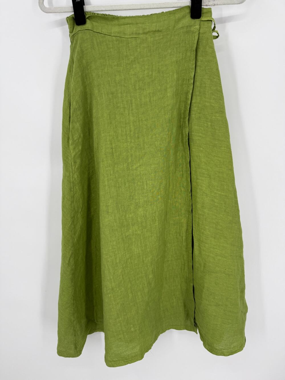 Made in Italy 100% Linen Wrap Skirt Pistashio Green Size Small NWT